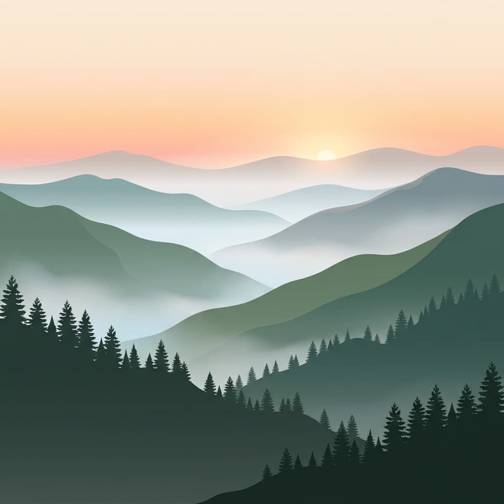 Misty Mountain Backdrop